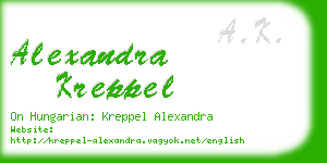 alexandra kreppel business card